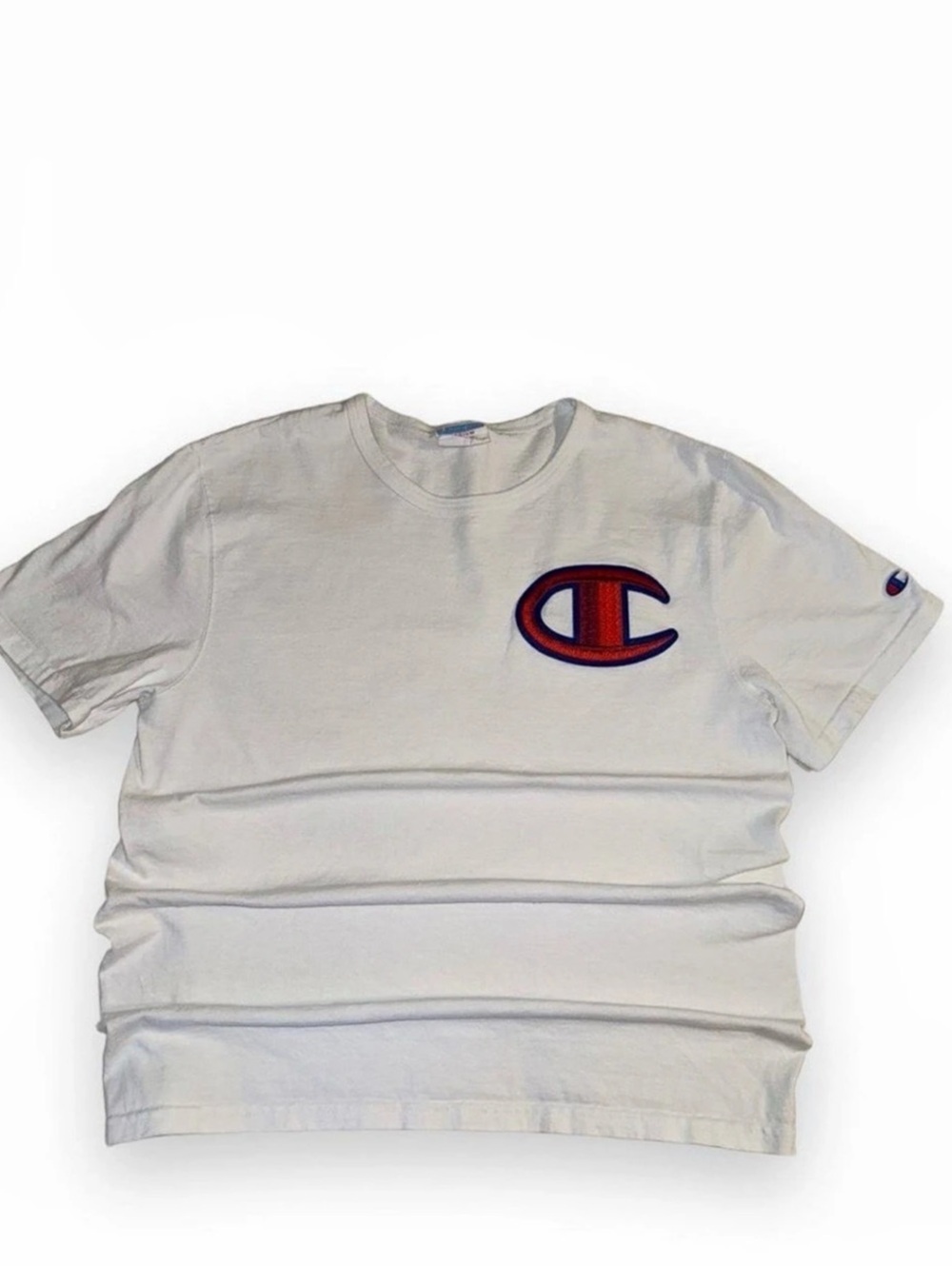 Champion Classic T-Shirt, C Logo Men's White Logo T-Shirt Medium
